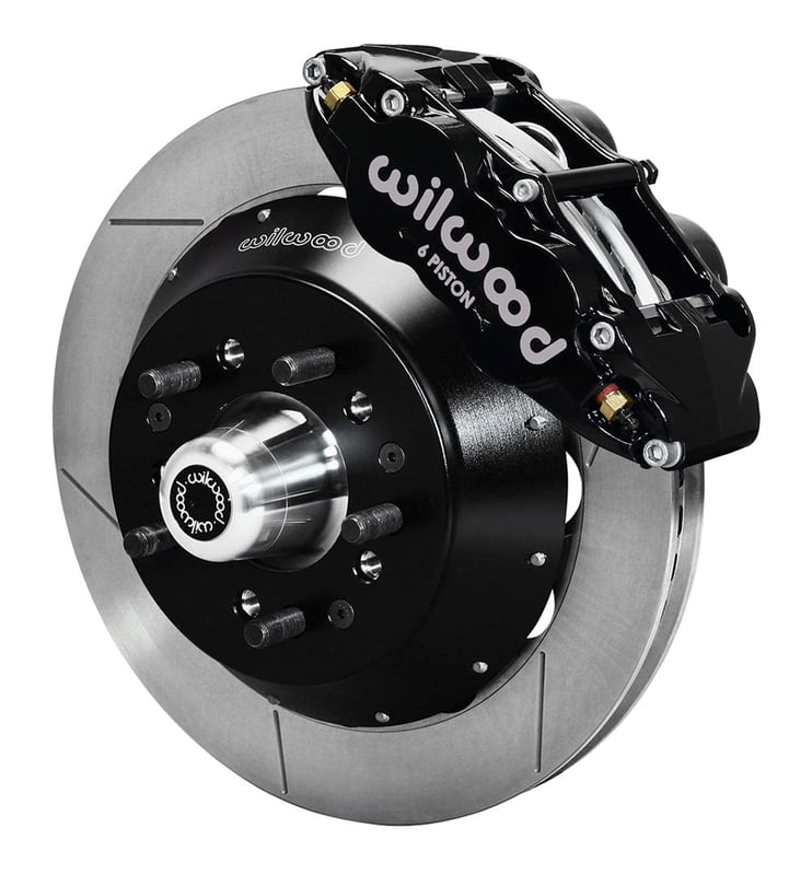 1967-1969 Camaro, Front, Wilwood Superlite 6 Big Brake Front Disc Brake Kit, 12.88" Rotors Slotted Surface 1.10" Vented, 6 Piston, Black Powdercoated Calipers