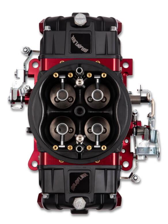 750cfm Mechanical Secondary, 4-Barrel, 4150 Square Bore, Black Powdercoat, Red Anodized Metering Blocks