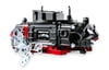 750 CFM, Brawler Series Carburetor, Black/Red, 4150 Flange, 4160 Style Dual Feed, Electric Choke, Vacuum Secondary, Elect. Choke