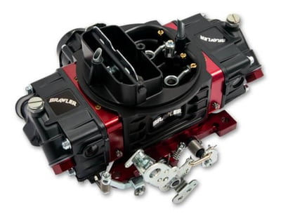 650 cfm, Brawler Series Carburetor, Black/Red, 4150 Square Bore, Mechanical Secondaries, Electric Choke