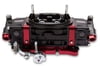 850 CFM Brawler Race Carburetor Mechanical Secondary -4150 Changeable Air Bleeds; 4 Corner Idle Adjustment, Black/Red