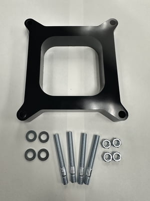 4150 Carburetor Spacer, 1" Thick, Open Center, Phenolic Plastic, Includes Hardware