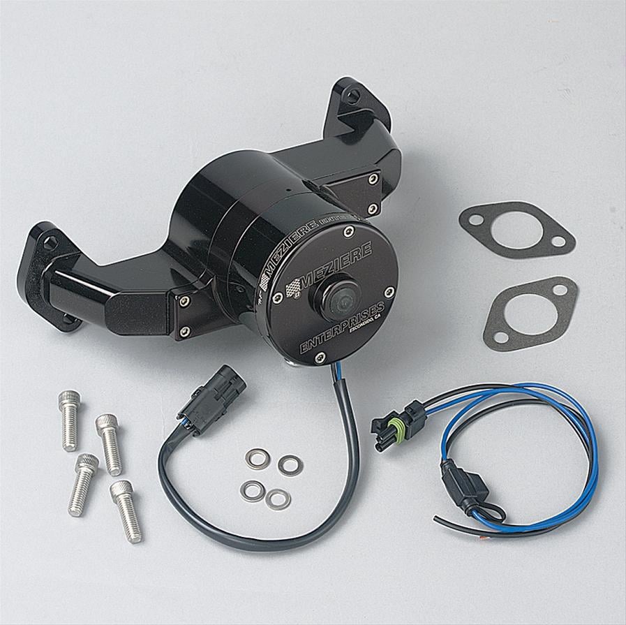 BBC Electric Water Pump, 35 GPM, Black Anodized Aluminum