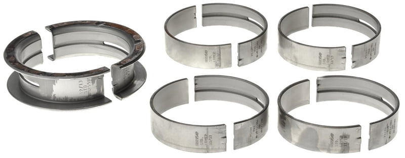 Ford 351W, M, 400M, Main Bearings, P Series, 1/2 Groove, Standard Size, Tri Metal, Ford, 351W, 351M, 400, Set of 5