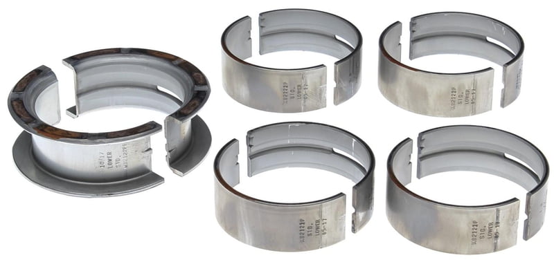 SB Ford Main Bearings, P Series, 1/ 2 Groove, Standard Size, Tri Metal, Ford, Small Block, Set of 5, (2121, 2122)