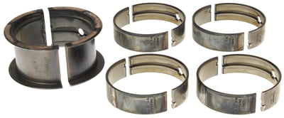 SBC 400, Coated Main Bearings, H Series, 1/2 Groove, Standard Size, Tri Metal, Chevy, 400 Small Block, Set of 5, Replaces CLV-MS1038HK