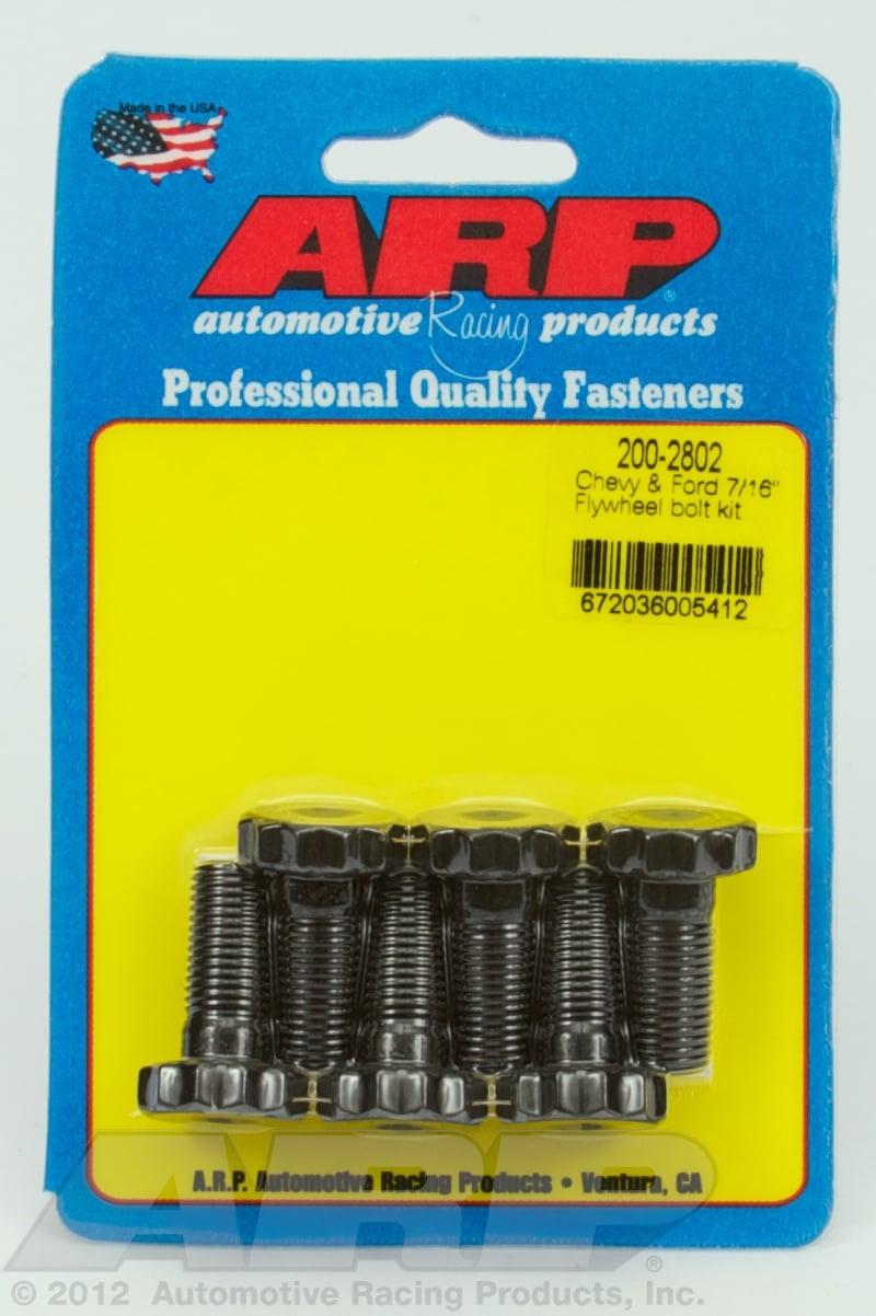 Flywheel Bolts, Pro Series, Chromoly, Black Oxide, 12-Point, 7/16 in. x ...