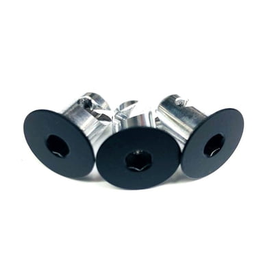 .550" Flush/Flat Quarter Turn Hex Head DZUS Button Fasteners - .400" Diameter x .550" Long, Flat, Aluminum