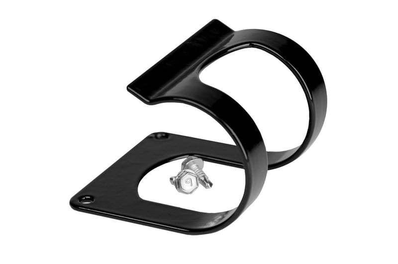 Filter Mounting Bracket, Black Spring Steel, Rubber Coated, Fits All 2" OD, 2.00" O.D. Filter Housings