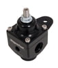 Fuel Pressure 2 Port Regulator, 4-12 psi, Non-Return, Gasoline, Alcohol, Aluminum, Black Anodized