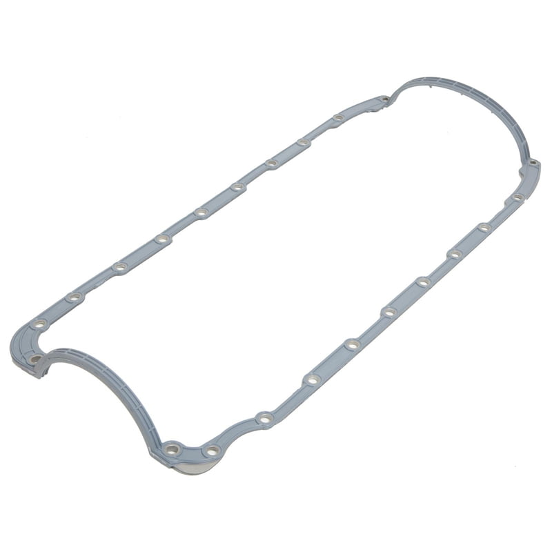 BBC 1 pc. Oil Pan Gasket, One-Piece, Rubber w/ Steel Core, 2-Piece Rear Main Seal, Chevy, Big Block GEN IV (4), Notched for use with stroker cranks, 4.50" Stroke Steel Rod Max