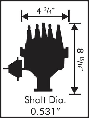 Ford 351C-460 Distributor, Ready to Run Pro-Billet, Vac. Advance