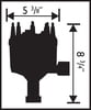 351W Distributor, Pro-Billet, with TFI Module, Magnetic Trigger, Electronic Advance, 1994-1996 Ford 351W, Module on Distributor