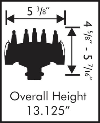 SBC / BBC Low Profile Pro-Billet Crank Trigger Distributor, Tall Deck