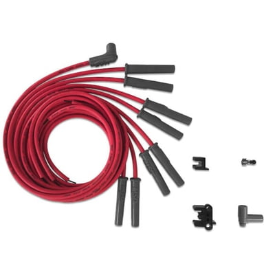 Performance World 690180 RapidFire 8mm Straight Boot Universal Ceramic Boot  Ignition Wire Set. Black.