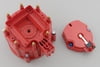 GM HEI Cap and Rotor, Red, Male/HEI, Stainless Terminals, Clamp-Down, V8