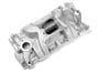 SBC, Dual Plane Intake Manifold, Stealth, Natural, Aluminum, Non-EGR, 4150 Square Bore, Chevy Small Block Gen I, 1500-6700 RPM