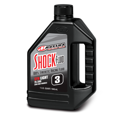 Racing Shock Fluid, Light 3WT, 1QT, Full Synthetic, Ester Zero Fade Formula