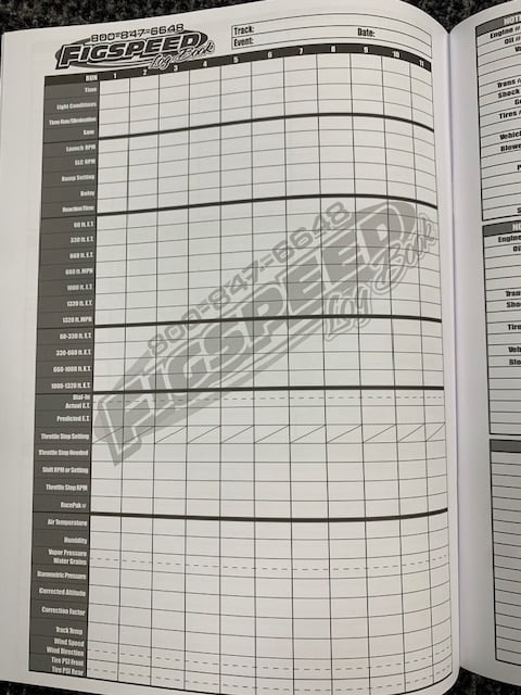 Drag Racing Log Book